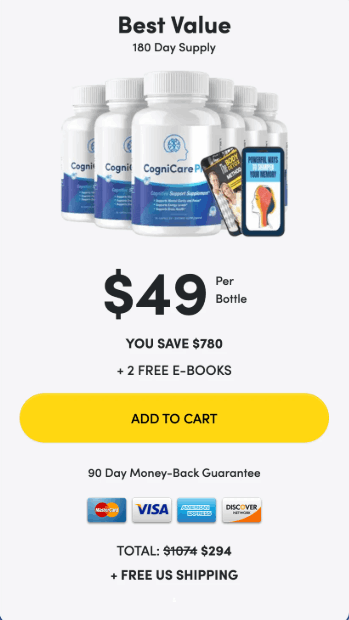 cognicare  price 6 bottle